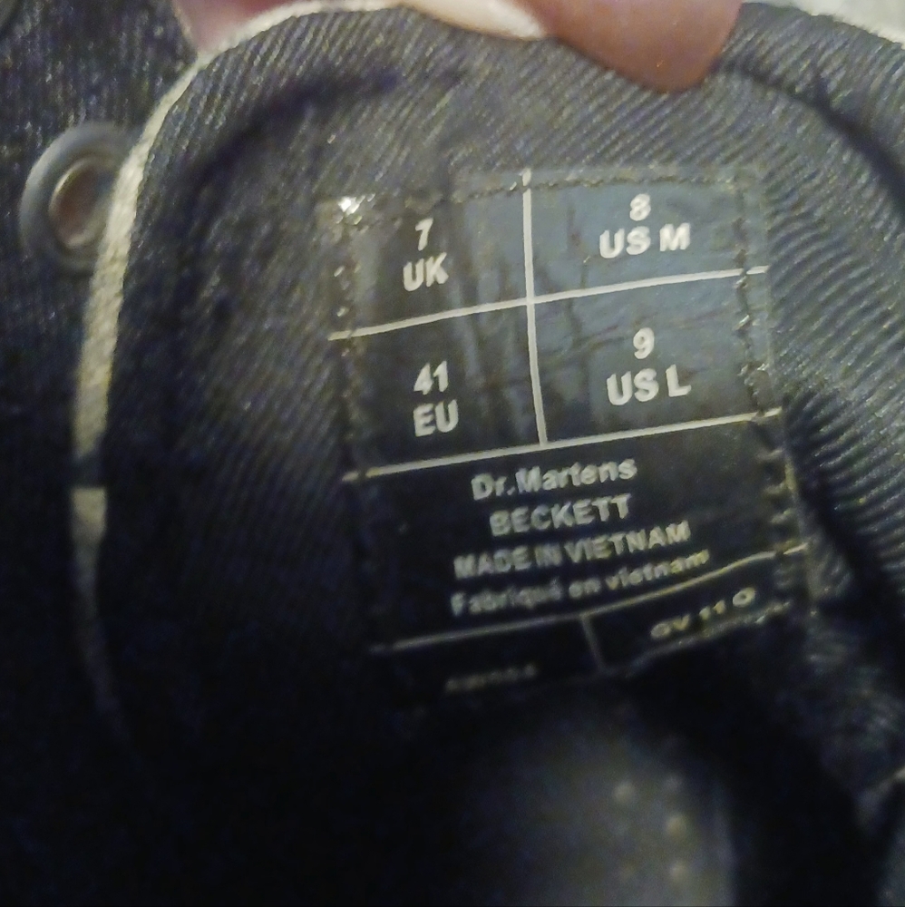 Dr. Martens Black and White Lace Up Boots - Picture 10 of 11